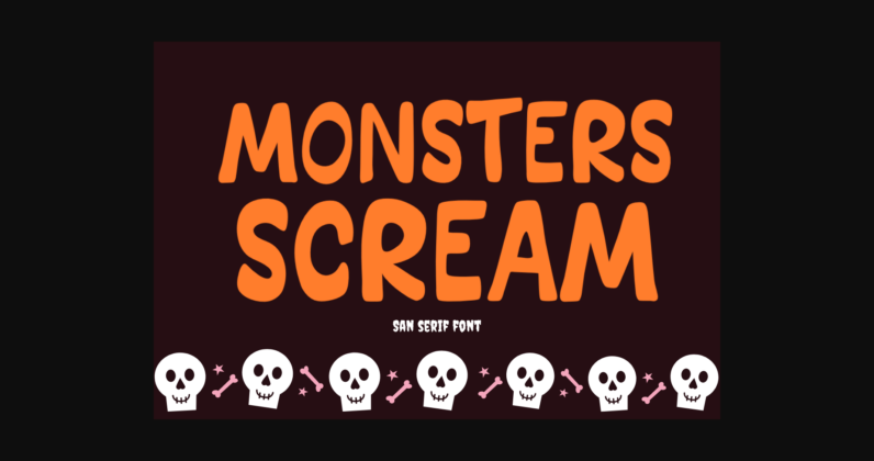 Monsters Scream Font Poster 3