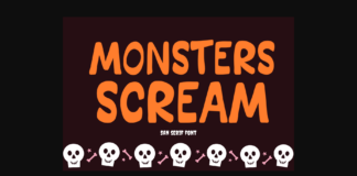 Monsters Scream Font Poster 1