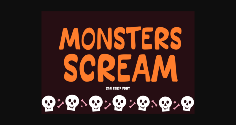 Monsters Scream Font Poster 1