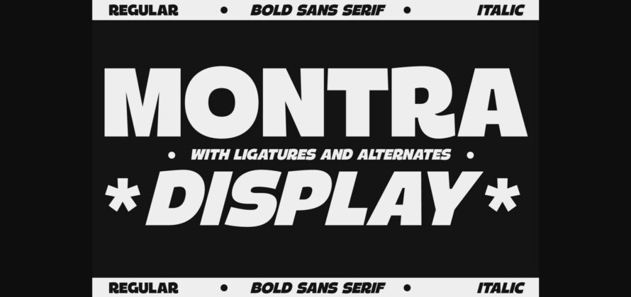 Montra Font Poster 3