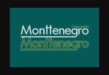 Monttenegro Font Poster 1