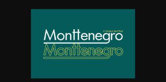 Monttenegro Font Poster 1