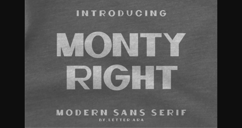 Monty Right Font Poster 3