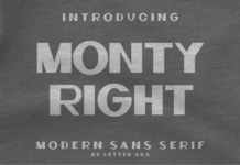 Monty Right Font Poster 1