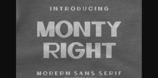 Monty Right Font Poster 1