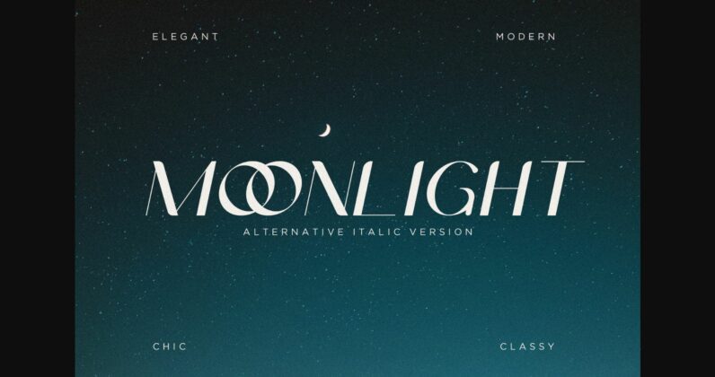 Moonlight  Font Poster 3