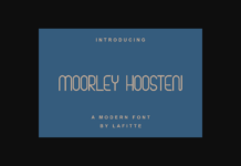 Moorley Hoosten Font Poster 1