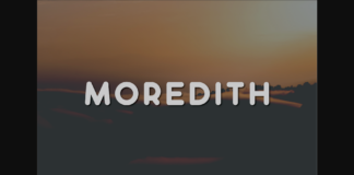 Moredith Font Poster 1