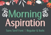 Morning Aspiration Font Poster 1