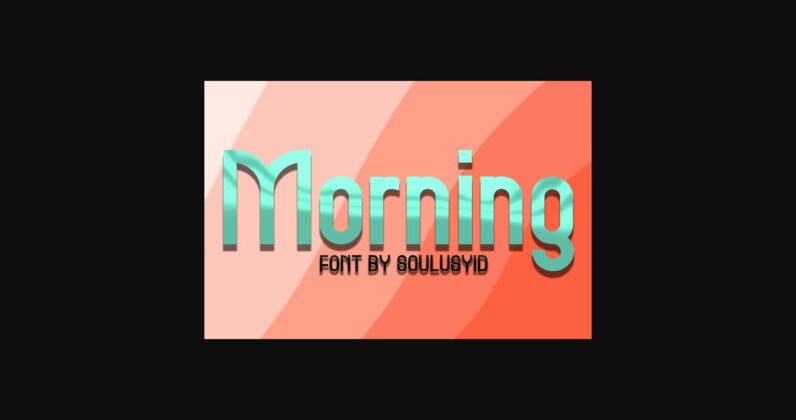 Morning Font Poster 3