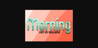 Morning Font Poster 1