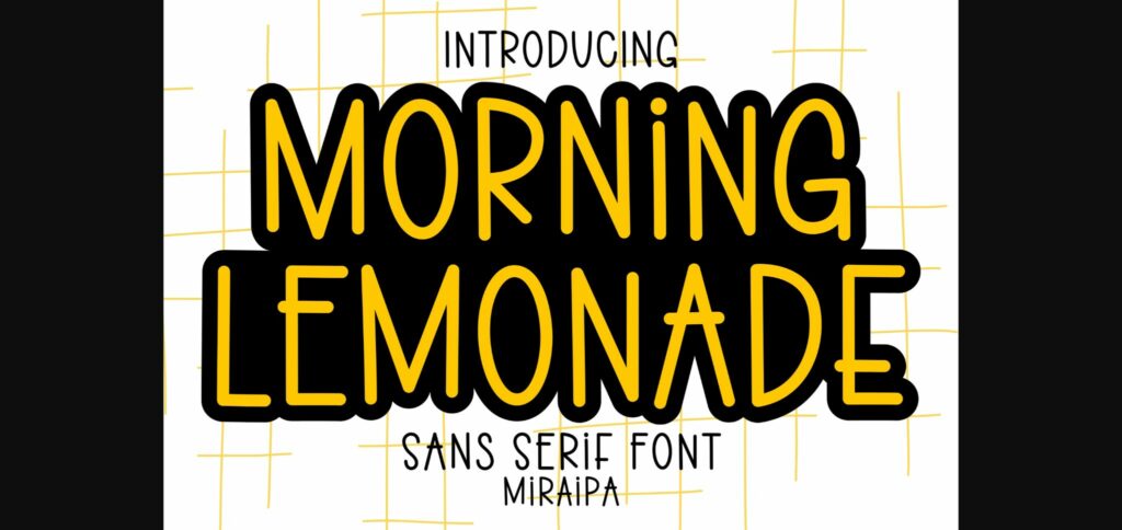 Morning Lemonade Font Poster 3