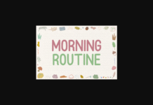 Morning Routine Font Poster 1