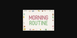 Morning Routine Font Poster 1