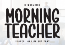 Morning Teacher Font Poster 1