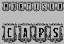 Mortised Caps Font Poster 1