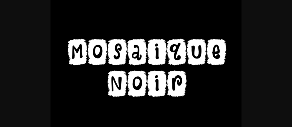 Mosaique Noir Font Poster 1