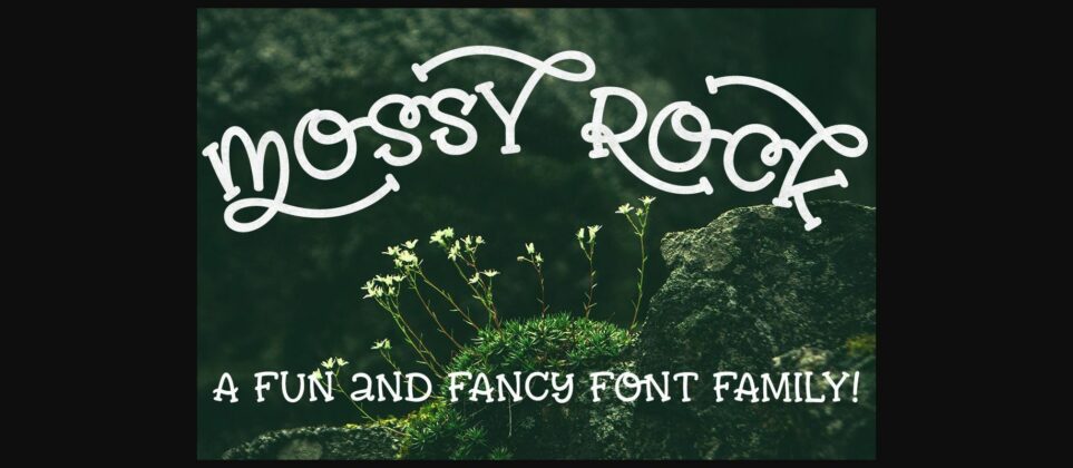Mossy Rock Font Poster 3