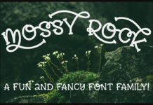 Mossy Rock Font Poster 1