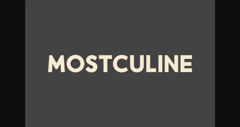 Mostculine Font Poster 3