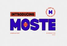 Moste Font Poster 1