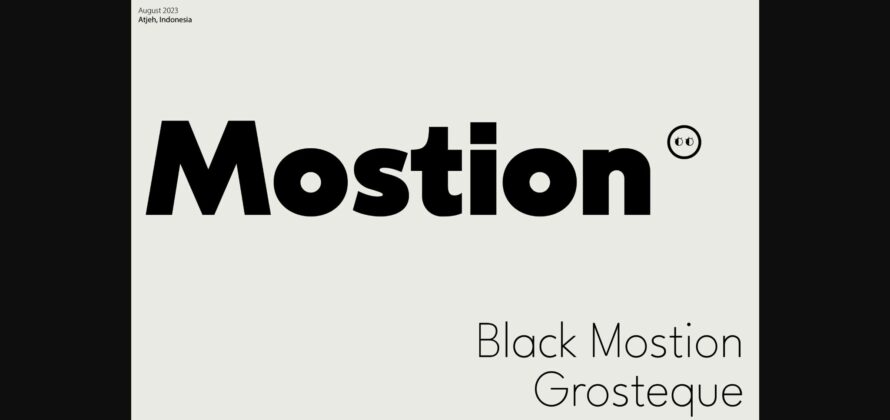 Mostion Font Poster 1