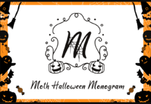 Moth Halloween Monogram Font Poster 1