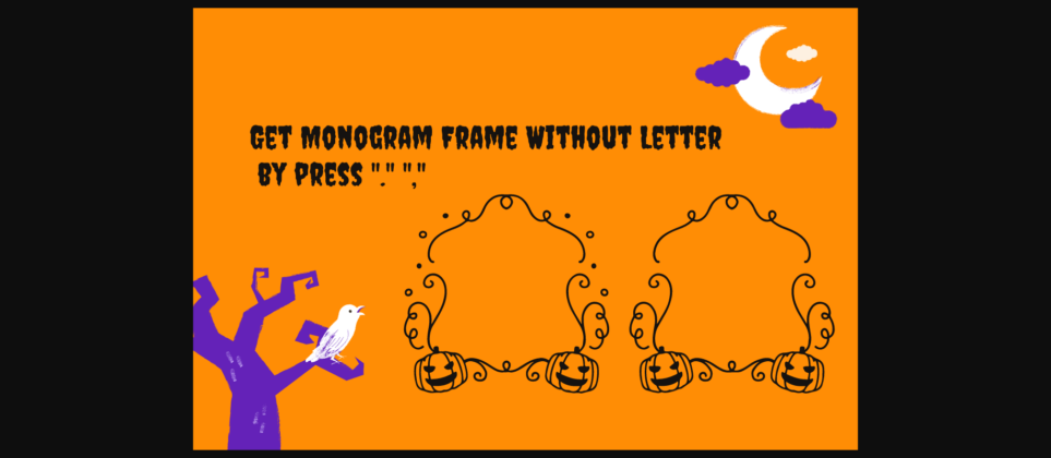Moth Halloween Monogram Font Poster 6