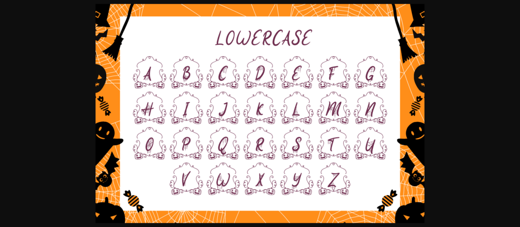 Moth Halloween Monogram Font Poster 8