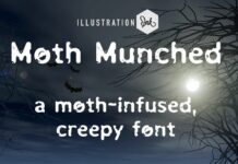 Moth Munched Font Poster 1