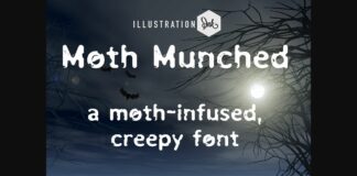 Moth Munched Font Poster 1