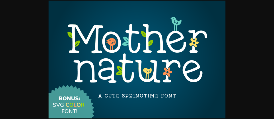 Mother Nature Font Poster 3