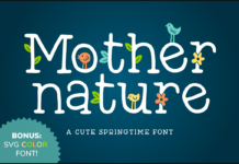 Mother Nature Font Mother Nature Font Poster 1
