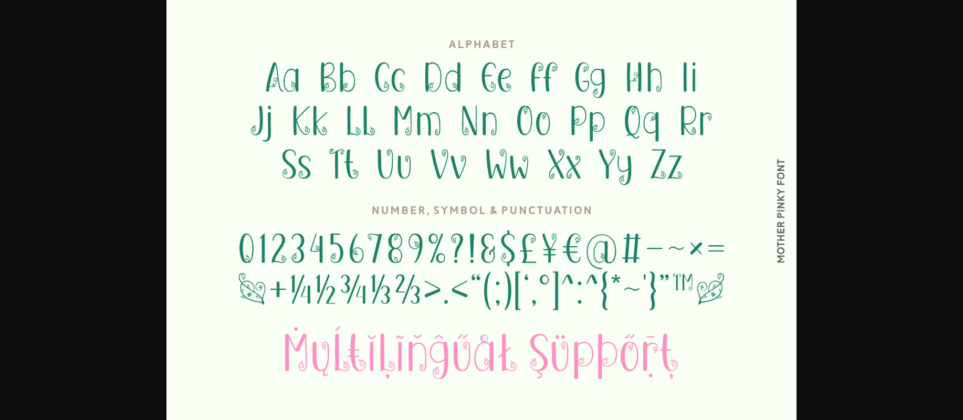 Mother Pinky Font Poster 6