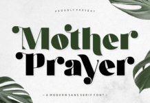 Mother Prayer Font Poster 1