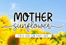 Mother Sunflower Font Poster 1