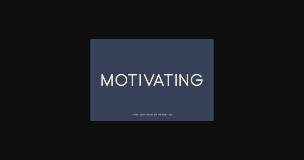 Motivating Font Poster 3