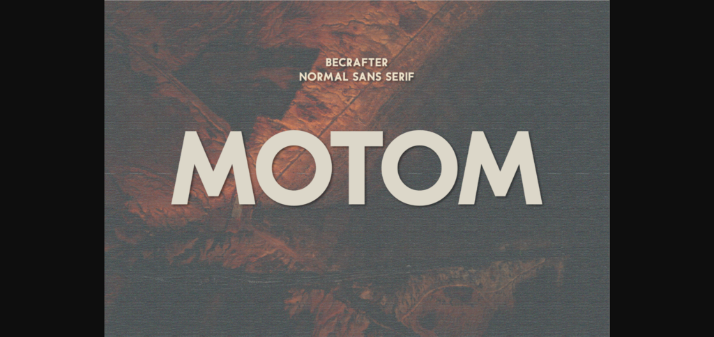 Motom Font Poster 3