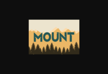 Mount Font Poster 1