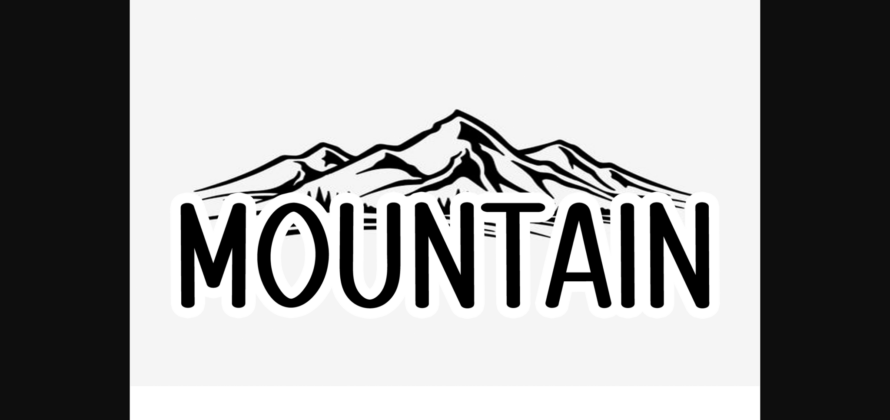 Mountain Font Poster 3
