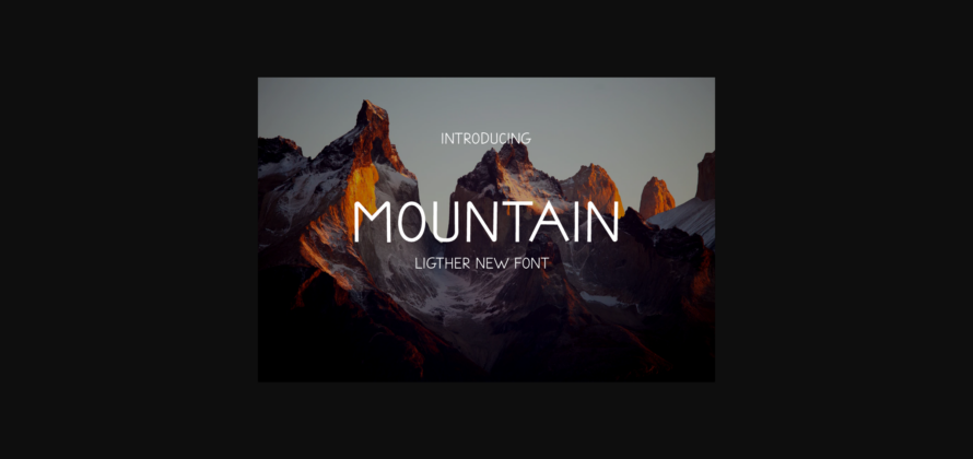 Mountain Font Poster 3