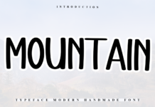 Mountain Font Mountain Font Poster 1