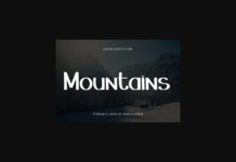 Mountains Font Poster 1