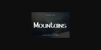 Mountains Font Poster 1