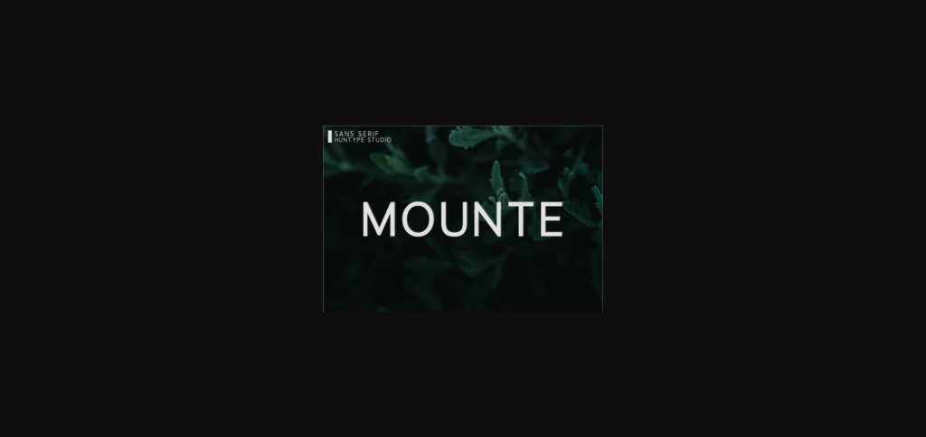 Mounte Font Poster 3