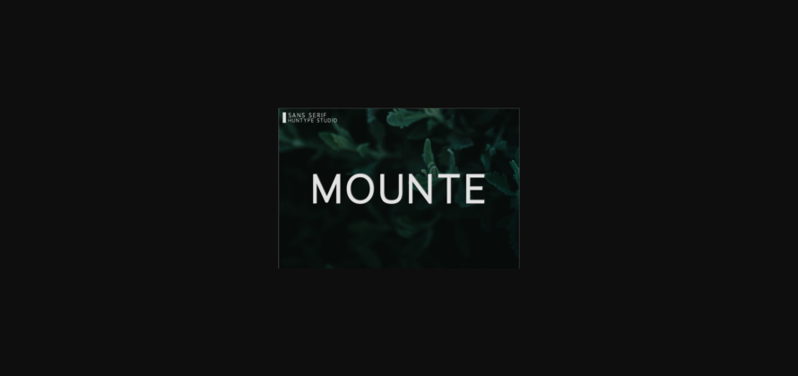 Mounte Font Poster 1