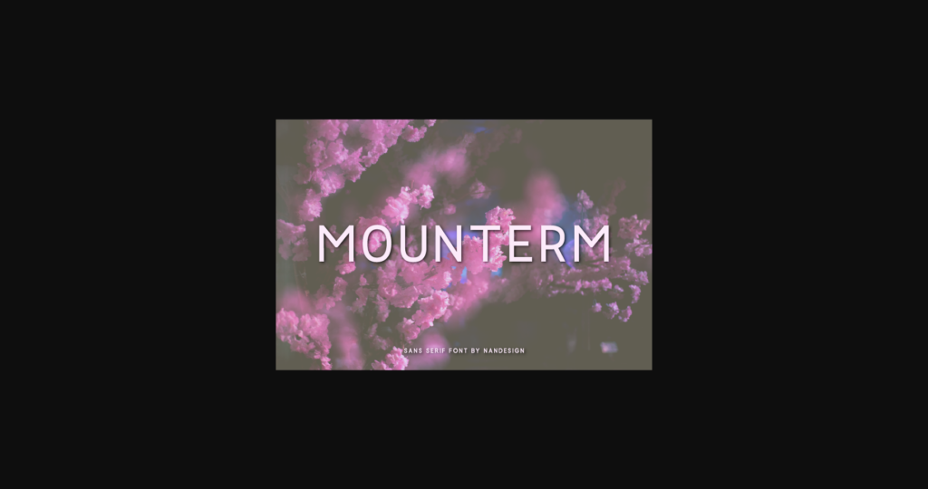 Mounterm Font Poster 1