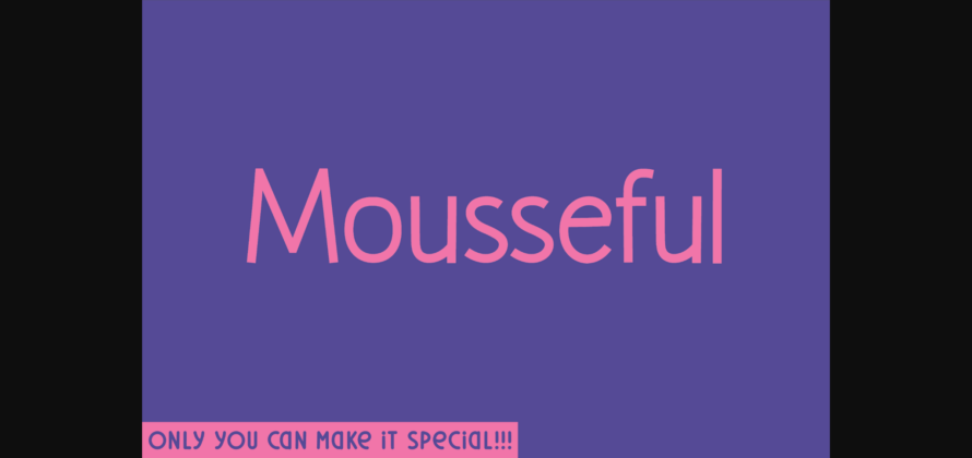 Mousseful Font Poster 3