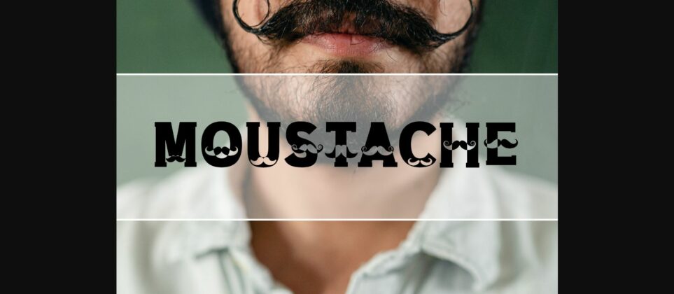 Moustache Font Poster 3