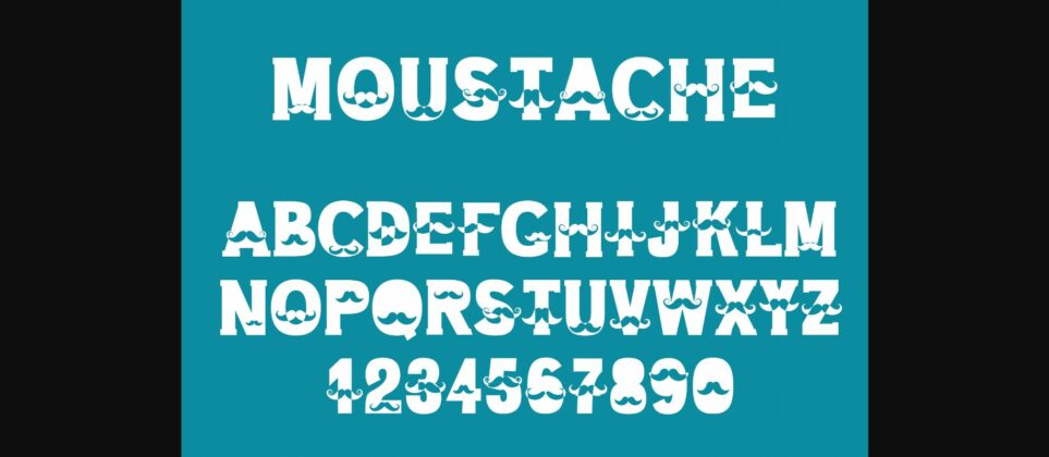 Moustache Font Poster 7